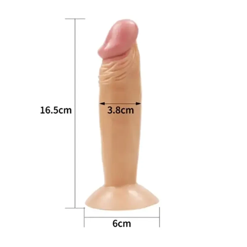 pênis extra macio com ventosa 16,5 cm x 3,8 cm