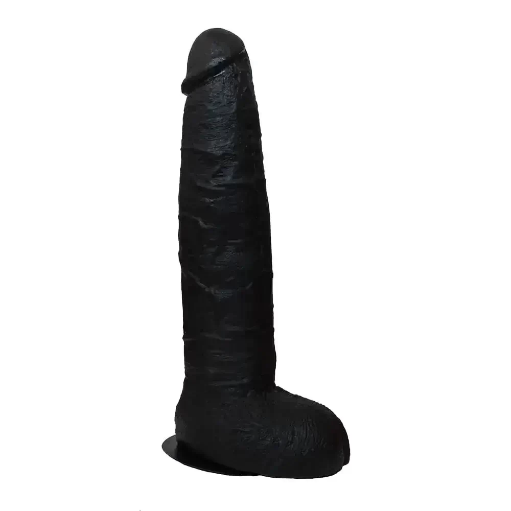 Imagem de pênis gigante preto com  27 cm por 56 cm penetráveis