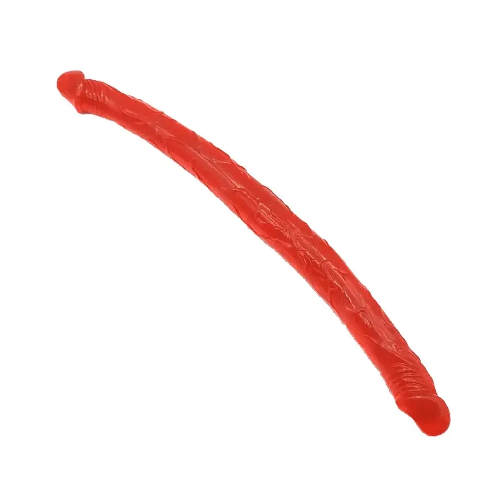 penis havaiano ponta dupla vermelho em silicone