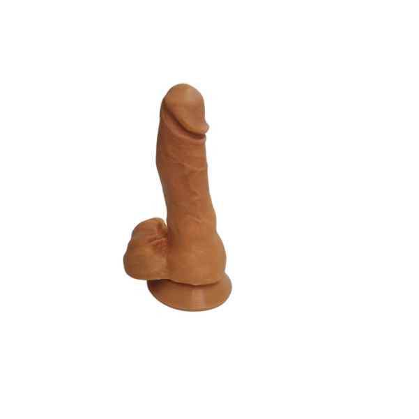 Penis Borracha Ventosa Cor marrom 11cm x 3,5 cm Penetráveis