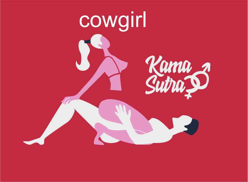 ilustração posição sexual cowgirl