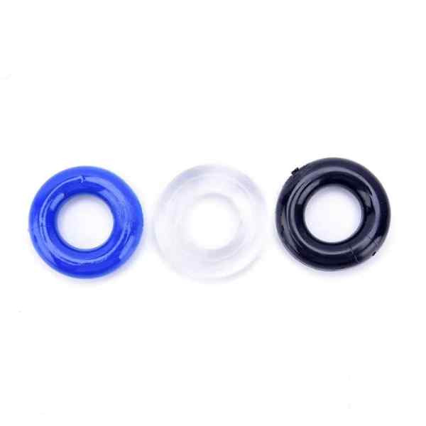 Kit 3 Anéis Penianos Retardantes Silicone Liso