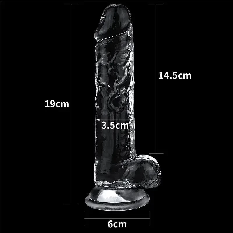 Imagem de pênis transparente lovetoy medindo 19cm