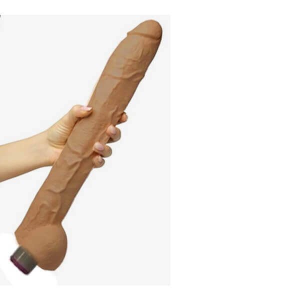 Imagem de pênis realístico gigante ramboni com vibração 35 centímetros