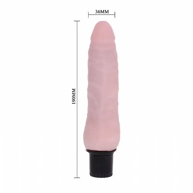 Imagem de pênis em cyberskin com vibração a prova d’água com 18cm penetráveis