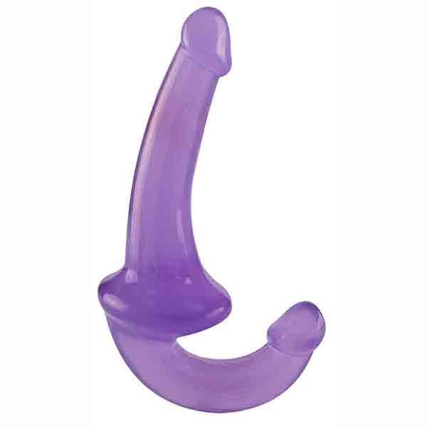 Strapless Dildo Duplo Penetrador Silicone roxo