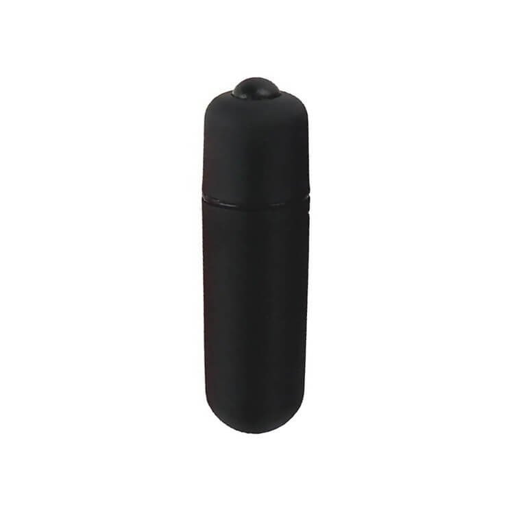 Imagem vibrador bullet capsula preta pilha sem fio 6 cm