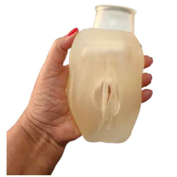 Periquita de Borracha Para Masturbação Do Pênis. Silicone Transparente