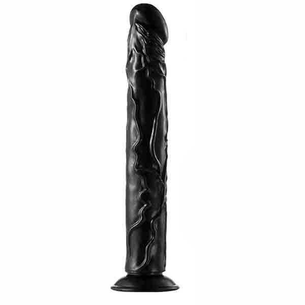 Pênis Consolo Preto Gigante Com Ventosa Medidas Penetráveis 33cm x 5cm