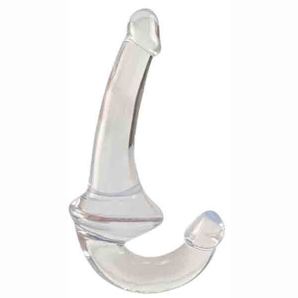 Strapless Dildo Duplo Penetrador Silicone transparente