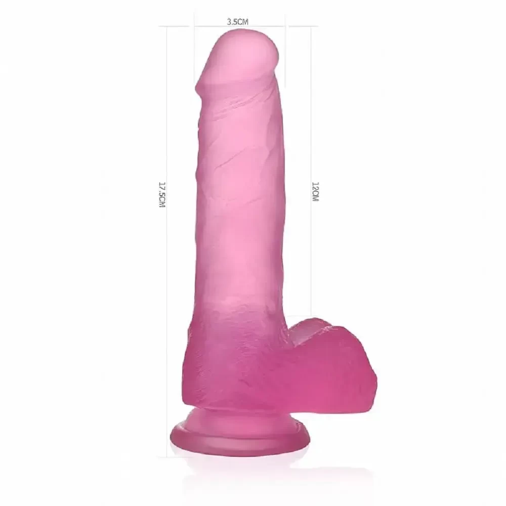 Imagem de pênis de borracha com ventosa na cor pink