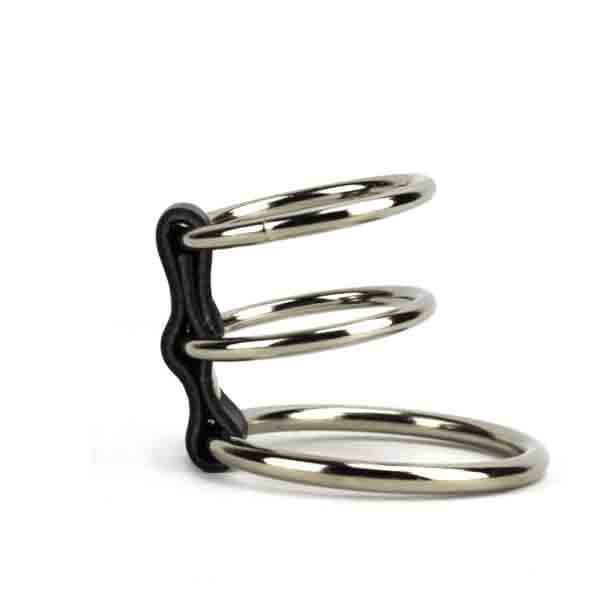 imagem lateral de anel peniano triplo de metal
