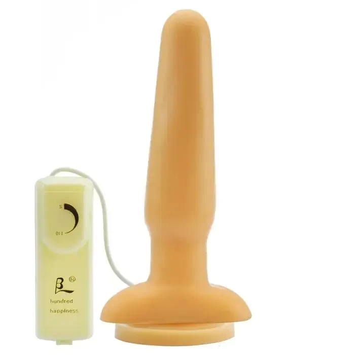 Imagem plug anal grande 21 cm com ventosa e vibração