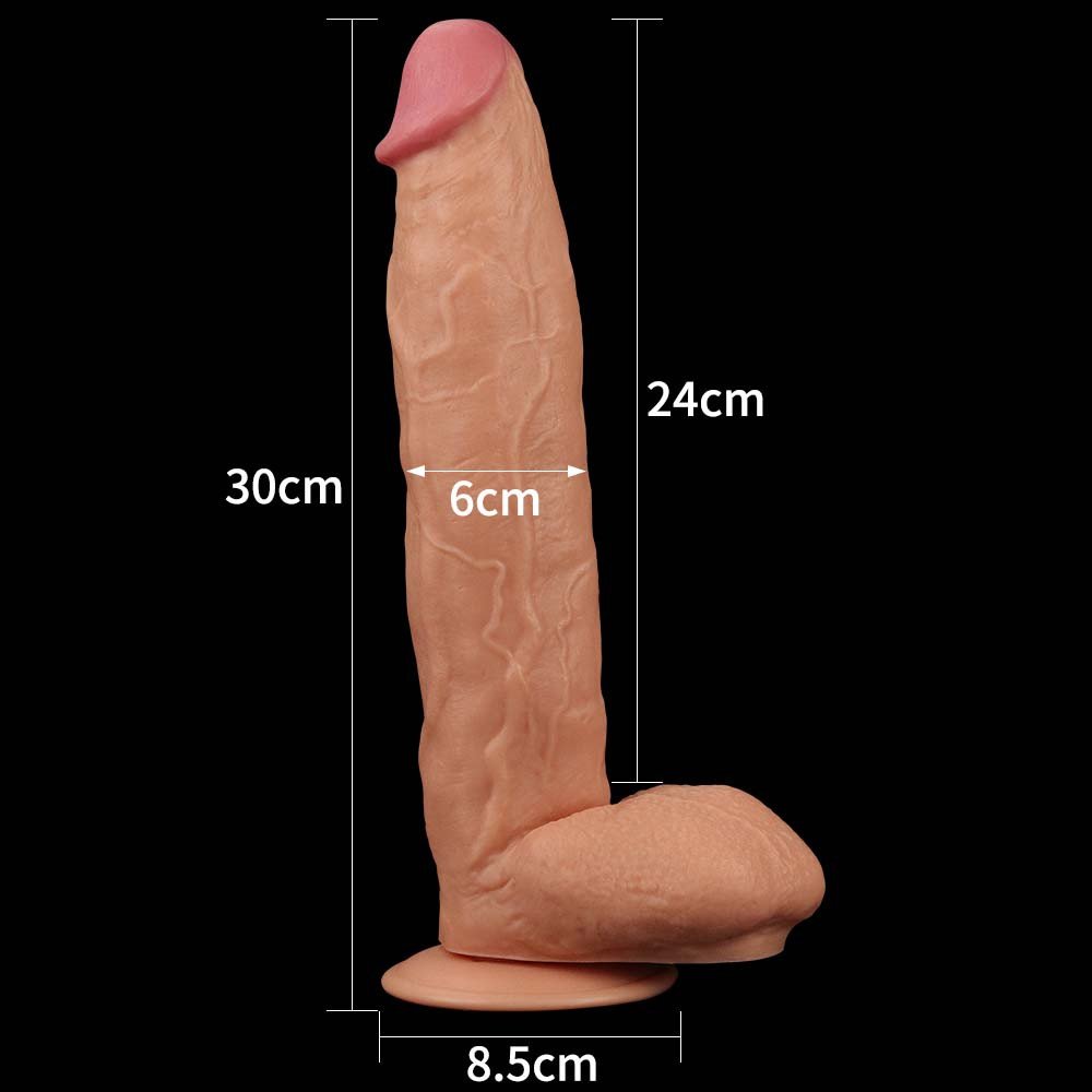 imagem penis gigante lovetoy 30 x 6cm com ventosa