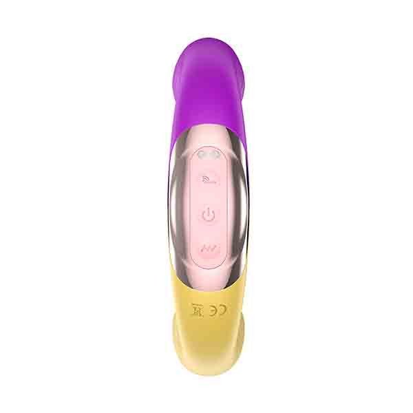 vista painel controle Vibrador Sugador Ponta Dupla Para Lésbicas