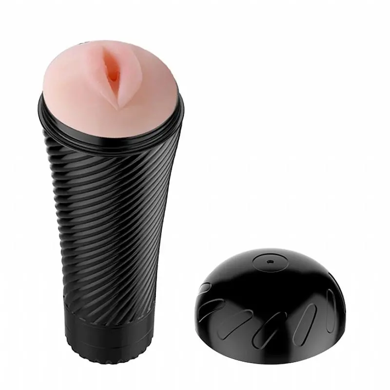 detalhe Masturbador Lanterna Em Formato de Boca Sexy Com Vibração Vibração