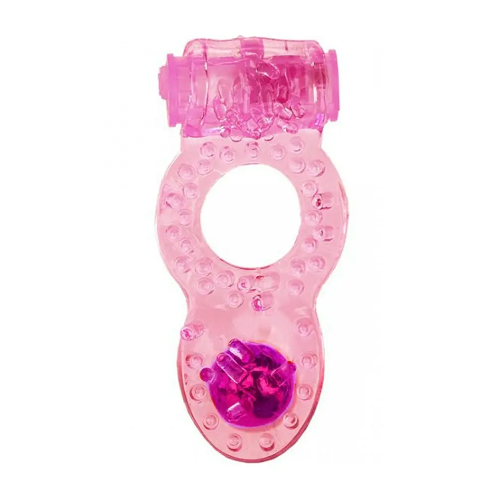 Imagem de anel peniano vibratório com pérola rosa